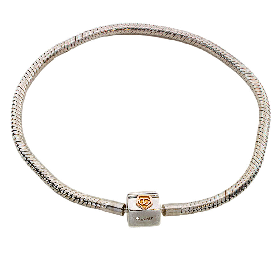 Silver & 9ct gold Clogau Snake Bracelet